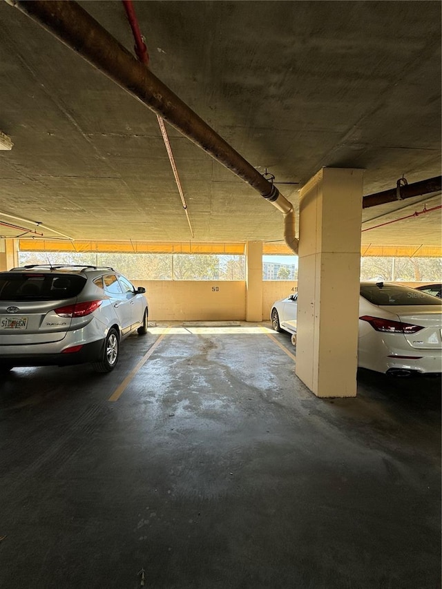 view of parking deck