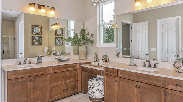 full bathroom with vanity