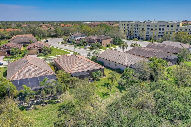 bird's eye view with a residential view