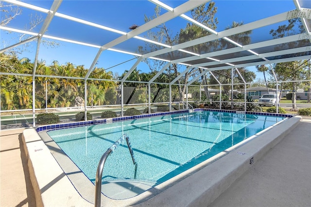 pool featuring a lanai