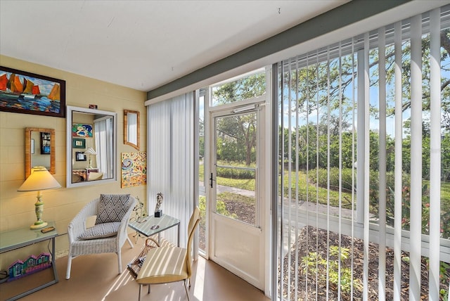 view of sunroom