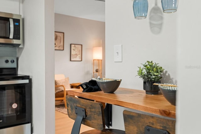 interior space featuring wood finished floors