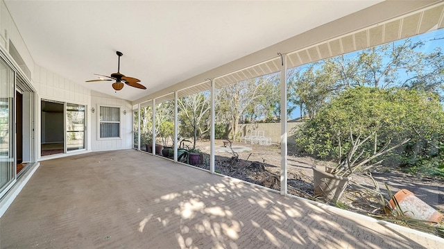 view of patio / terrace with a ceiling fan