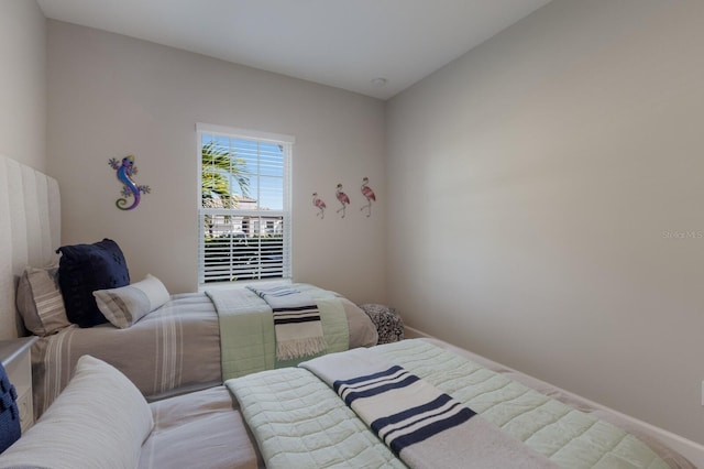 bedroom with baseboards