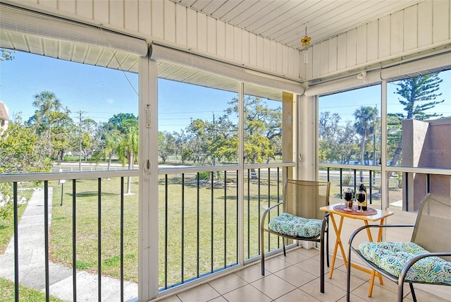 view of sunroom