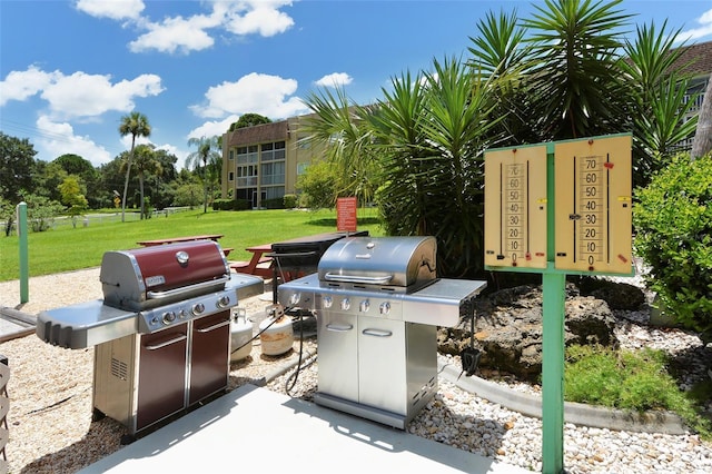 view of patio / terrace featuring area for grilling