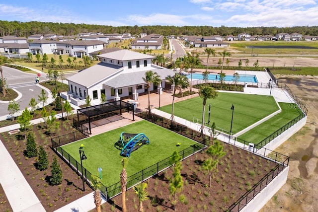 bird's eye view featuring a residential view