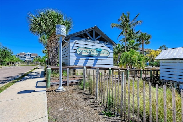 surrounding community featuring fence