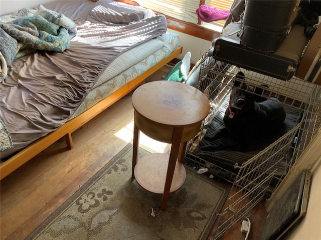 interior space featuring wood finished floors