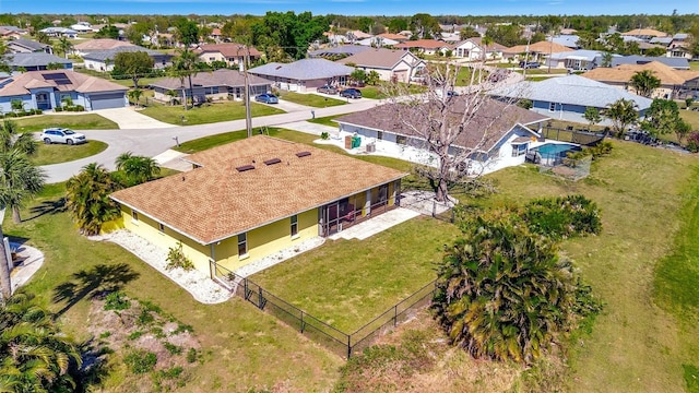 drone / aerial view featuring a residential view