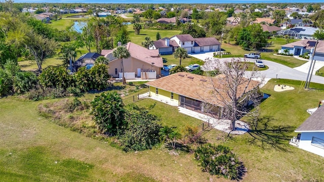 bird's eye view with a residential view