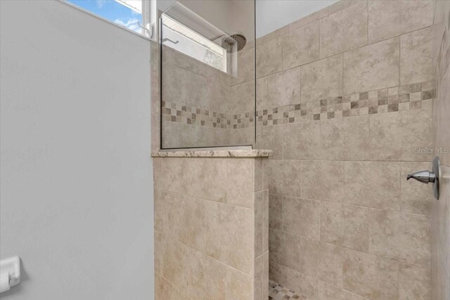 interior details with walk in shower