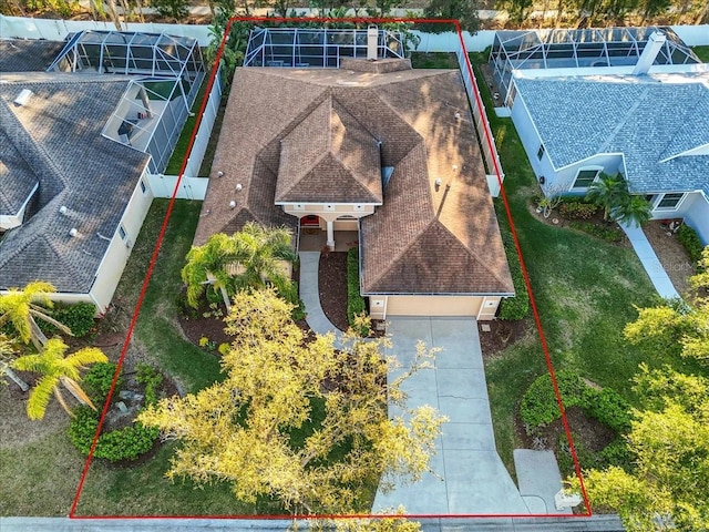 birds eye view of property