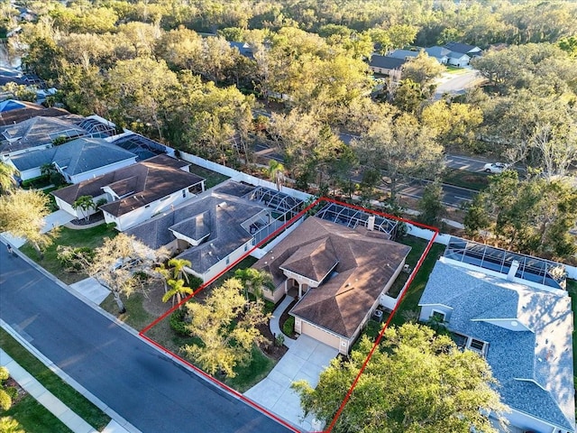 bird's eye view featuring a residential view