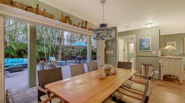 view of dining room