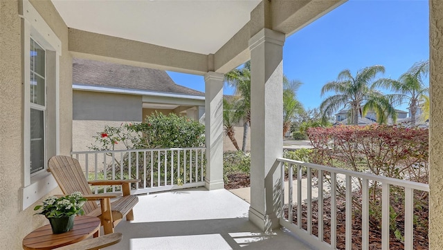 balcony with a porch