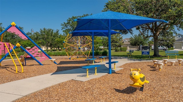 view of community jungle gym