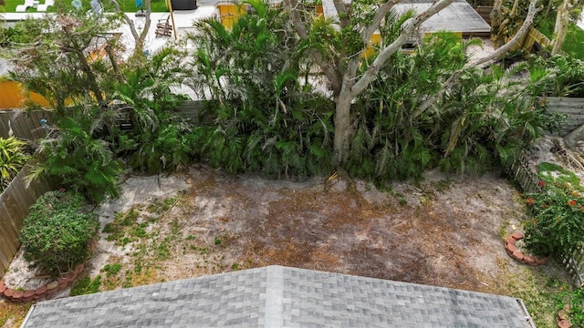 exterior space featuring a fenced backyard