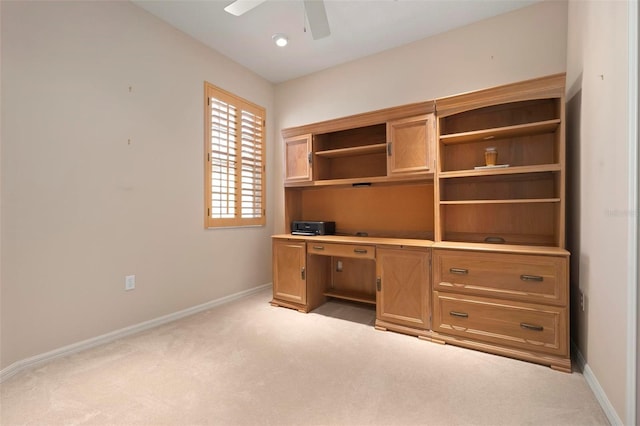 3456 Parkridge Cir Unit 33-105, Sarasota, FL 34243 - unfurnished office with a ceiling fan and carpet floors