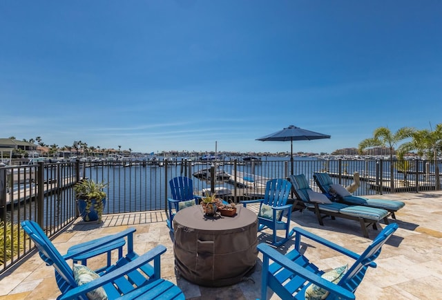 1009 3rd St E, Palmetto, FL 34221 - view of patio / terrace with a water view