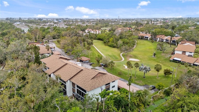 drone / aerial view with a residential view