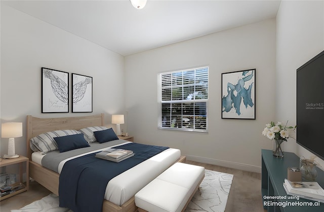 bedroom featuring baseboards