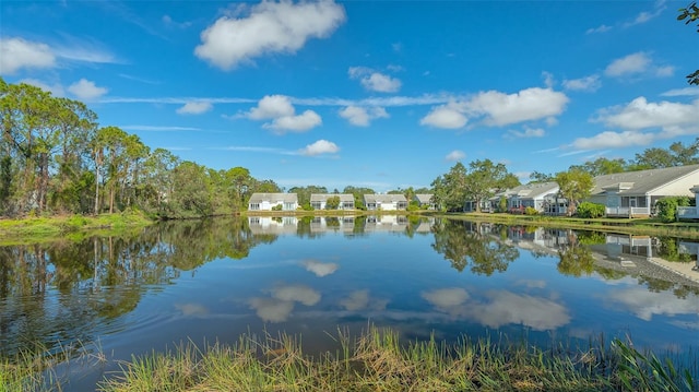 property view of water featuring a residential view