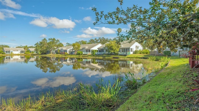 property view of water featuring a residential view