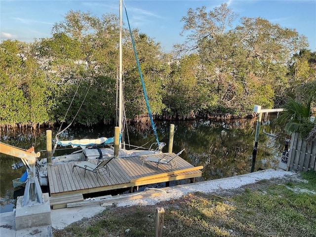 view of dock