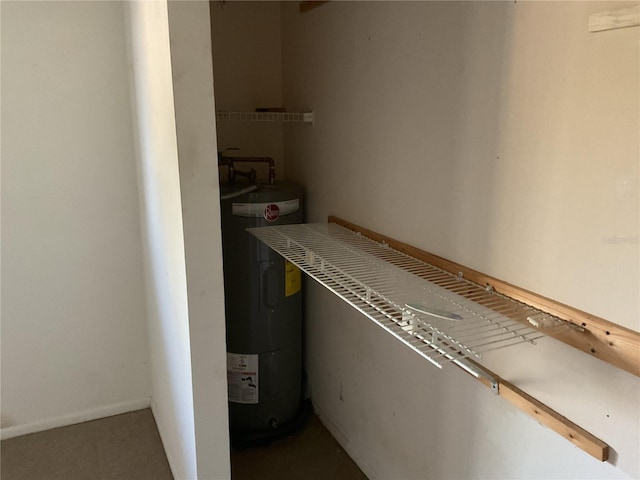 interior space with electric water heater