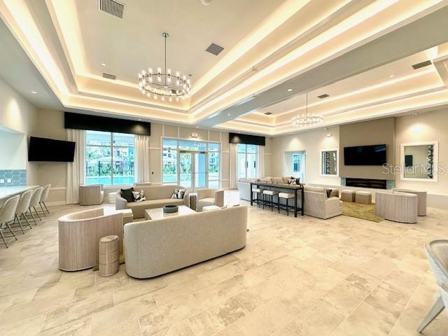 building lobby featuring visible vents