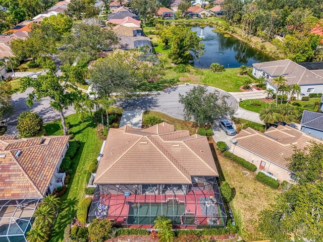 107 Wayforest Dr, Venice, FL 34292 - drone / aerial view featuring a residential view and a water view