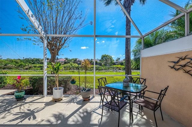 view of sunroom / solarium