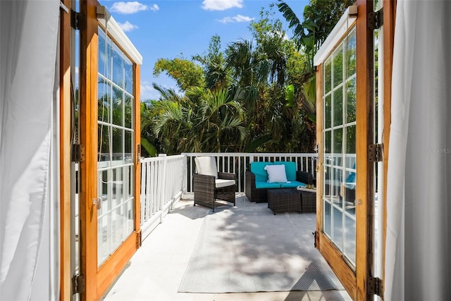 balcony with outdoor lounge area