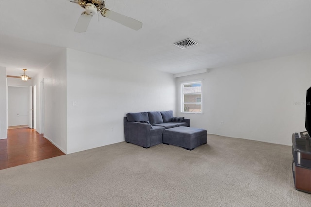 3140 Village Green Dr Unit 1119, Sarasota, FL 34239 - unfurnished room with carpet floors, ceiling fan, and visible vents