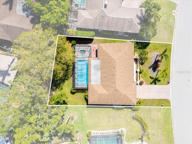 birds eye view of property