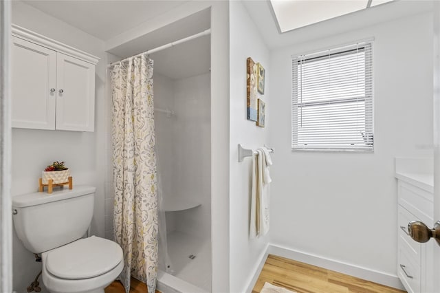 3611 22nd Ave W, Bradenton, FL 34205 - full bathroom featuring vanity, wood finished floors, and curtained shower