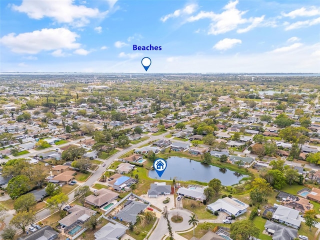 3611 22nd Ave W, Bradenton, FL 34205 - aerial overview of property's location featuring nearby suburban area and a large body of water