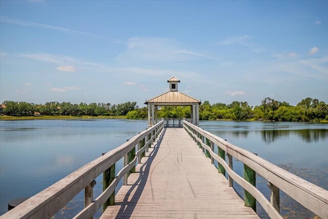 11790 Fennemore Way, Parrish, FL 34219 - view of dock featuring a water view and a gazebo