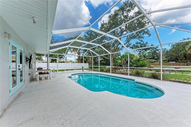3304 7th Street Ct W, Palmetto, FL 34221 - view of pool with a patio area and glass enclosure