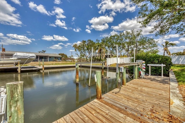 4406 17th St W, Palmetto, FL 34221 - dock featuring a water view and boat lift