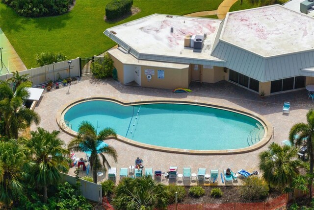 4440 Ironwood Cir Unit 509D, Bradenton, FL 34209 - community pool with a gate and a patio area