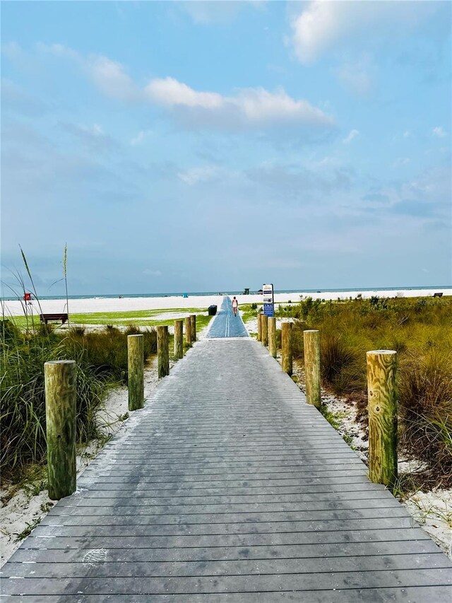 2039 Kai Dr, Sarasota, FL 34231 - dock area featuring view of water and beach