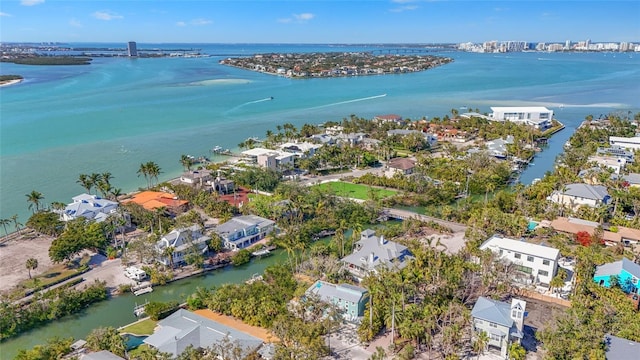 111 Faubel St, Sarasota, FL 34242 - drone / aerial view with a residential view and a water view
