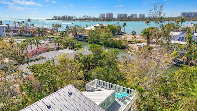 111 Faubel St, Sarasota, FL 34242 - drone / aerial view with a water view