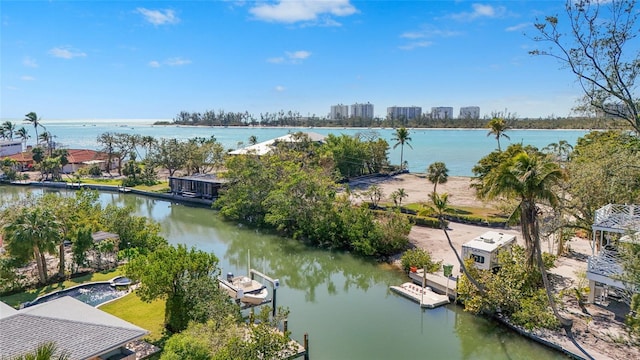 111 Faubel St, Sarasota, FL 34242 - drone / aerial view with a water view