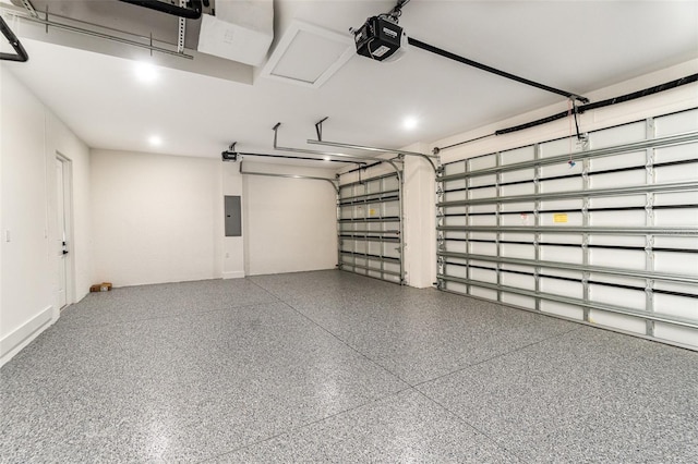 1815 SW 15th Pl, Cape Coral, FL 33991 - garage featuring a garage door opener and electric panel