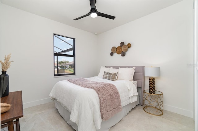 1815 SW 15th Pl, Cape Coral, FL 33991 - bedroom with baseboards and a ceiling fan