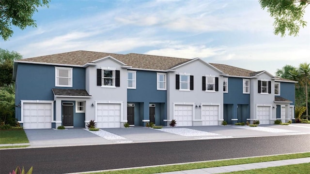 11826 Davis Dr, Largo, FL 33774 - townhome / multi-family property with a garage, driveway, and stucco siding