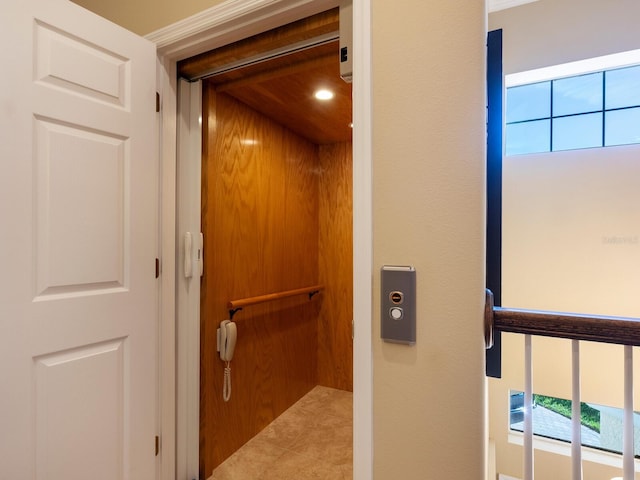 details featuring elevator